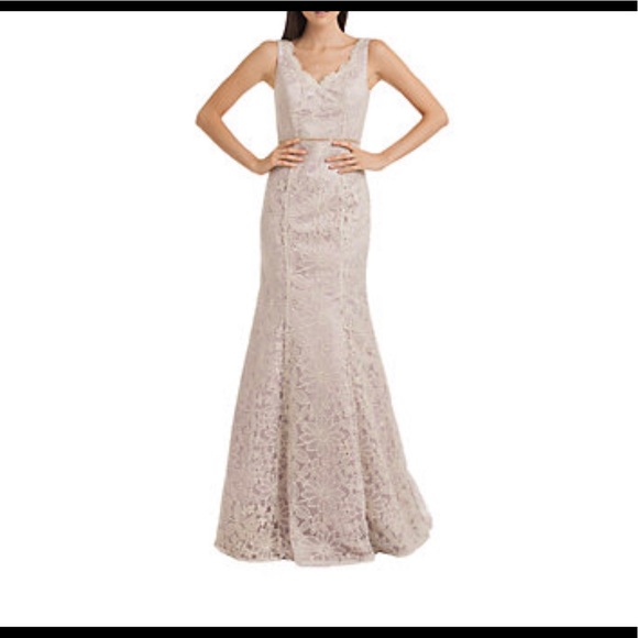 JS Collections Dresses & Skirts - JS Collections Metallic Floral Lace Gown